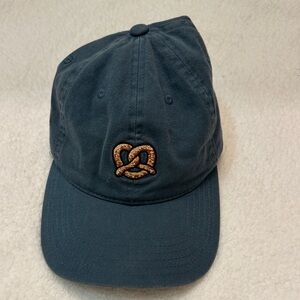 Blue Baseball Cap with Pretzel Logo